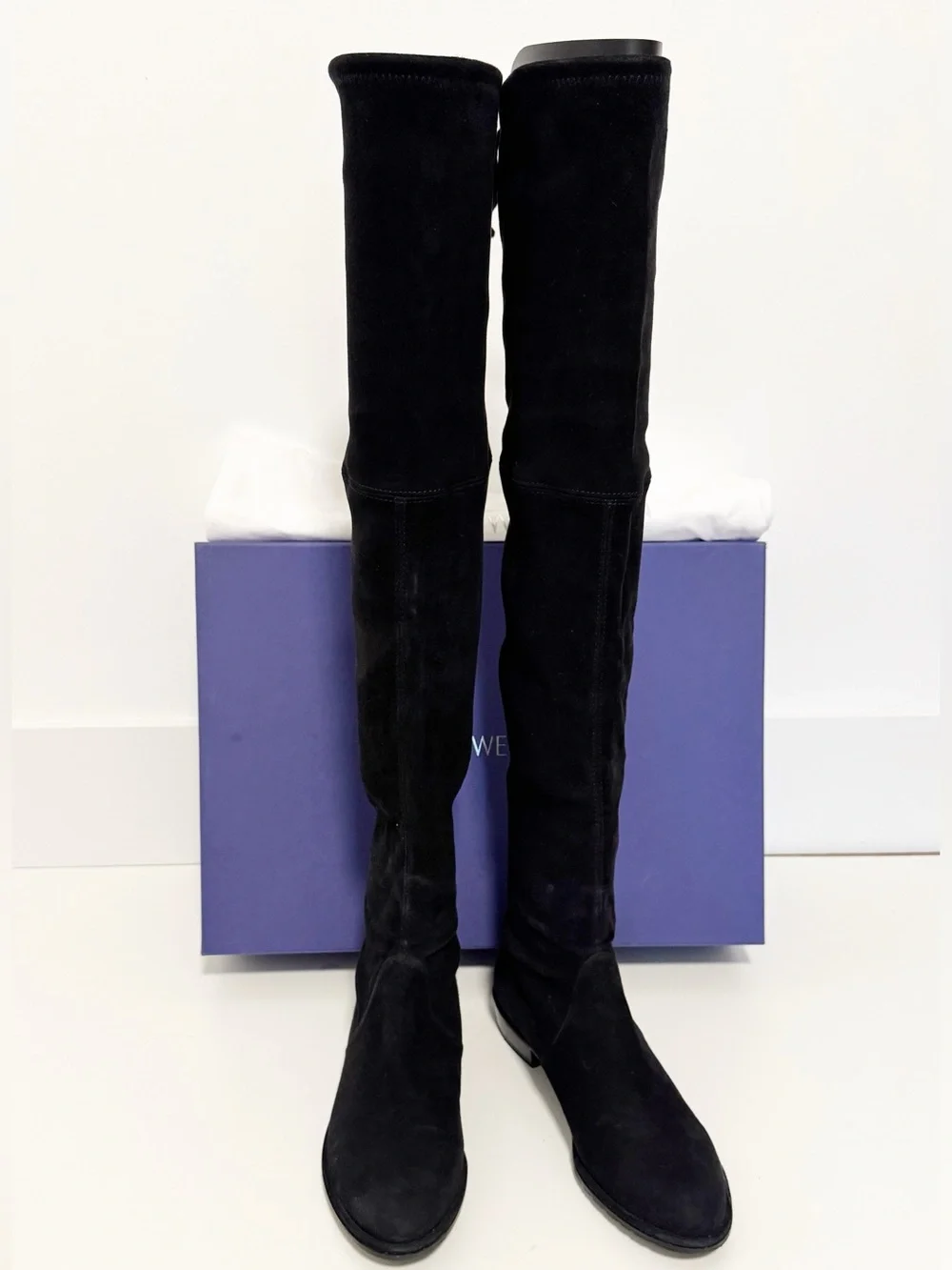 Stuart Weitzman Lowland Over the Knee Boots Black Size 7